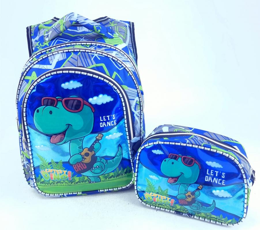 Erkek Çocuk Hologram Dinazor Resimli ilkokul Ortaokul Öğrenci Okul Çantası Beslenme Çantası Hediyeli
