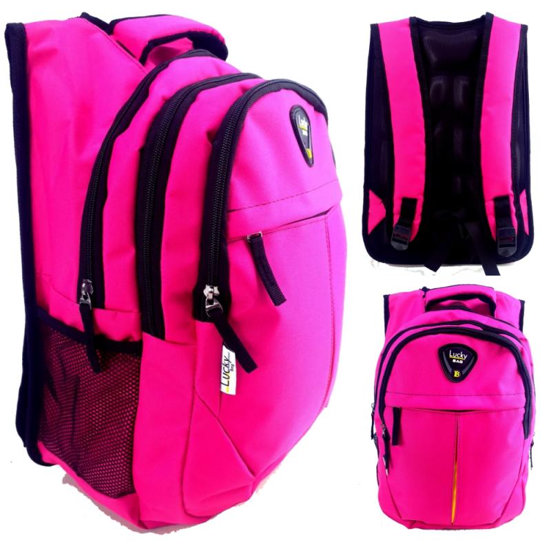 Lucky Bag Pembe Genç Lise Ortaokul ilkokul Okul Çantası Günlük Çanta Sırt Çantası