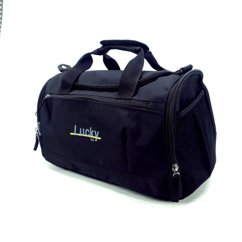 LuckyBag Siyah Günlük Spor Valiz ve Seyahat Valiz Çanta OrtaBoy